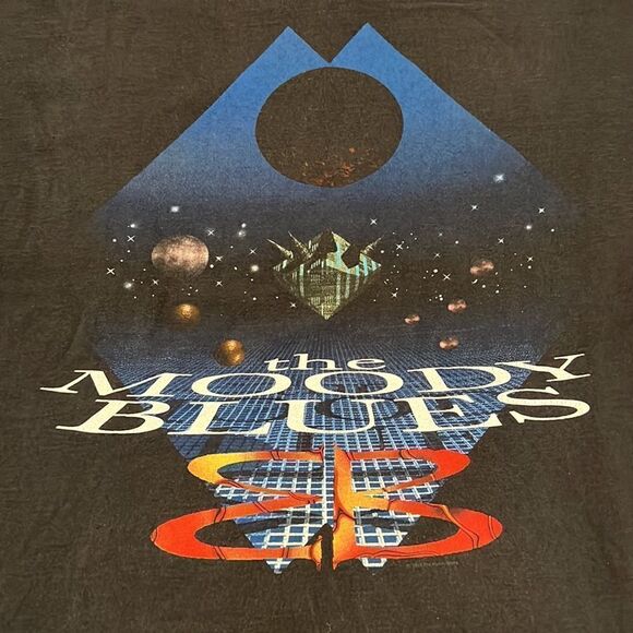 Vintage mens size XL authentic 1998 Moody Blues band T-shirt GVC - Picture 3 of 9